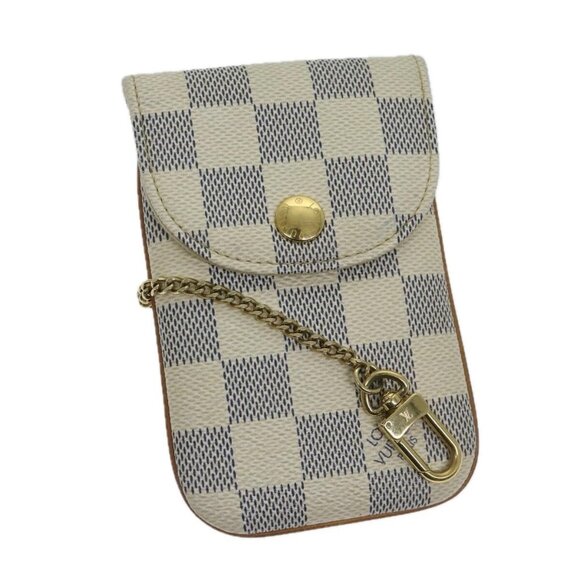 LOUIS VUITTON Damier Azur Etui Telephonne MM Cell Phone Case - Picture 1 of 16